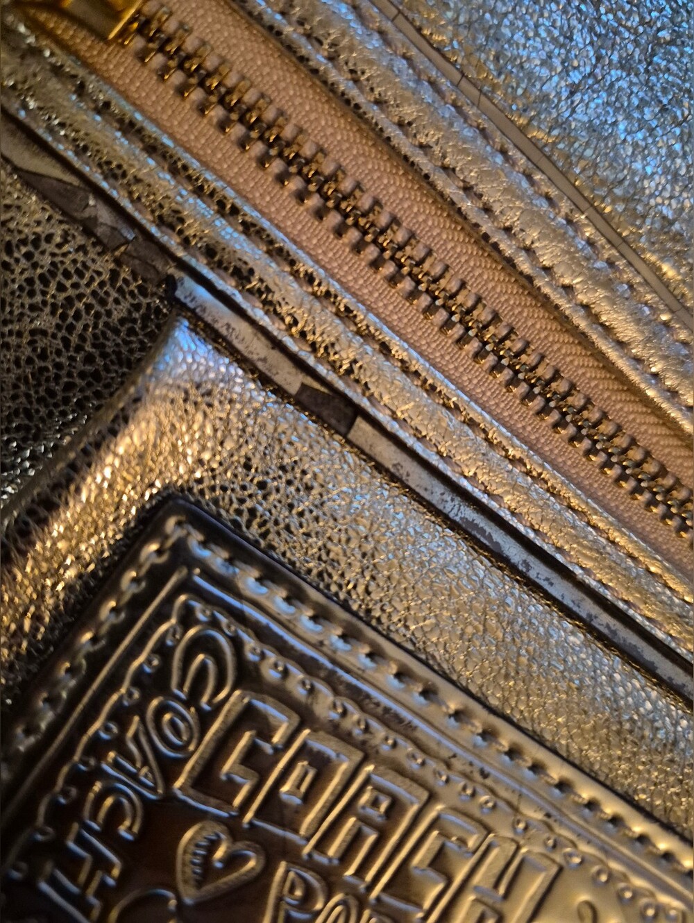 Coach Poppy "Jazzy" Hobo Crossbody Bag in Metallic Gold - Picture 16 of 16